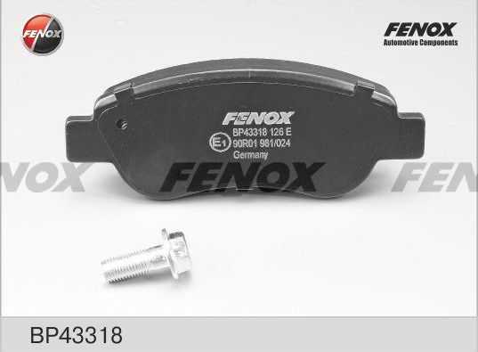 Тормозные колодки Fenox. Артикул BP43318