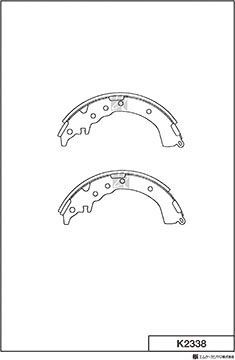 Тормозные колодки MK Kashiyama задние для Toyota Caldina II 1997-2002. Артикул K2338