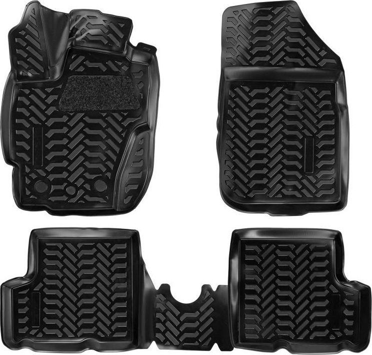 Коврики Airline 3D с высоким бортиком для салона Renault Duster I рестайлинг 2015-2020. Артикул ACM-PS-55