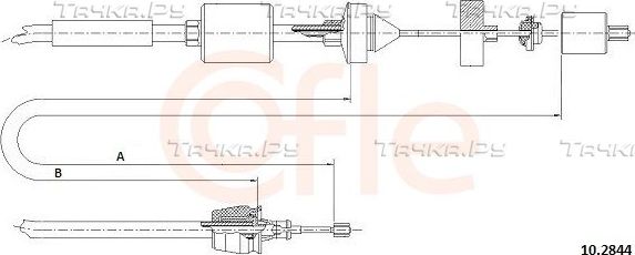 Трос сцепления Cofle для Nissan Kubistar X76 2003-2026. Артикул 10.2844