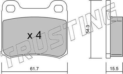 Тормозные колодки Trusting. Артикул 094.1