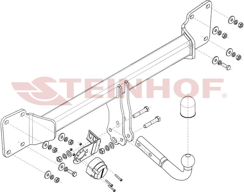 Фаркоп Steinhof для Volvo V90 Cross Country 2016-2026. Артикул V-318