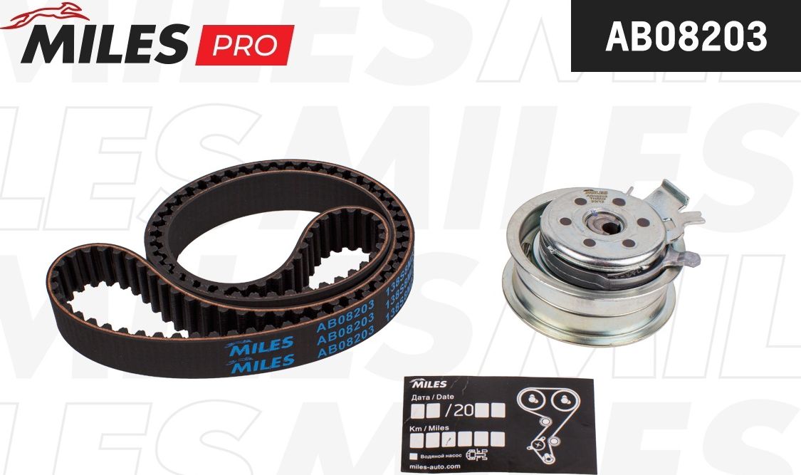 Ремень ГРМ с роликами (комплект) Miles. Артикул AB08203