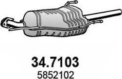 Глушитель (задняя часть) Asso. Артикул 34.7103