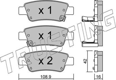 Тормозные колодки Trusting. Артикул 806.0
