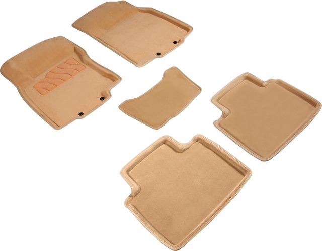 Коврики Seintex 3D ворсовые для салона Nissan X-Trail Т-32 2015-2026 БЕЖЕВЫЕ. Артикул 86411