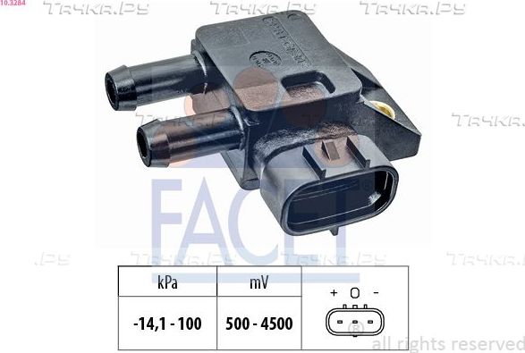 Датчик абсолютного давления (ДАД, MAP) Facet Made in Italy - OE Equivalent для Hyundai H-1 II 2008-2026. Артикул 10.3284