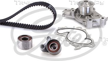 Помпа (водяной насос) с комплектом ремня ГРМ Gates PowerGrip® для Toyota Avalon I 1996-1999. Артикул KP3T257