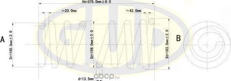 Пружина подвески G.U.D.. Артикул GCS072923