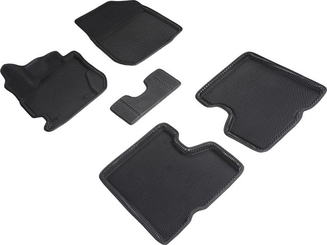 Коврики Seintex 3D EVA Соты для салона Renault Kaptur 4WD 2016-2026 ЧЕРНЫЕ. Артикул 95432