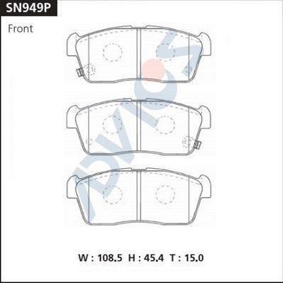 Тормозные колодки Advics. Артикул SN949P