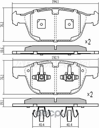 Колодки тормозные FR VOLVO XC60 08- (SAT). Артикул ST30793943