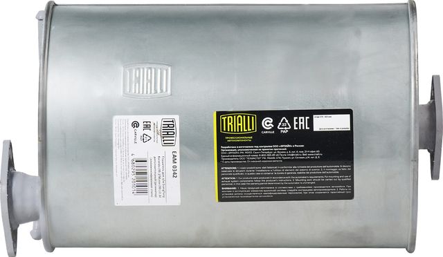 Глушитель (средняя часть) Trialli (алюминий / сталь) для SsangYong Musso I 1993-1999. Артикул EAM 0342