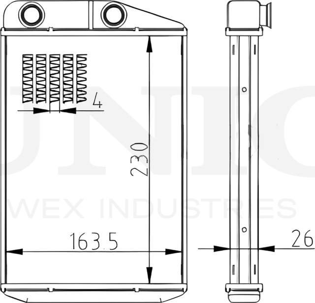 Радиатор отопителя (Unio). Артикул RAD-20035