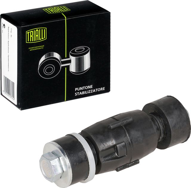 Стойка (тяга) стабилизатора Trialli (резина/металл) передняя правая/левая для Renault Sandero II 2007-2021. Артикул SP 0141