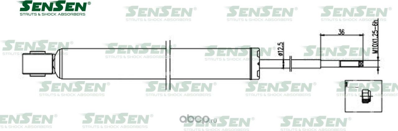 АМОРТИЗАТОР AUDI A3/GOLF V/SKODA OCTAVIA 03- ЗАД.ГАЗ. (Sensen). Артикул 32130212