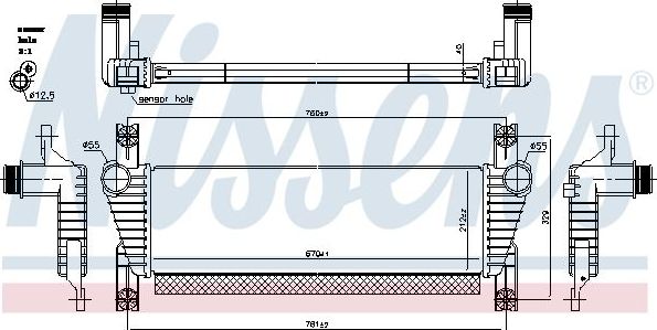 Интеркулер Nissens ** FIRST FIT ** для Ford Ranger III 2011-2015. Артикул 961581