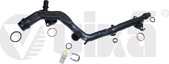 Патрубок радиатора (системы охлаждения) Vika (полимерный материал). Артикул 11211892701