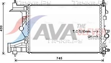 Радиатор охлаждения двигателя AVA ** CLEVER FIT **. Артикул OLA2485