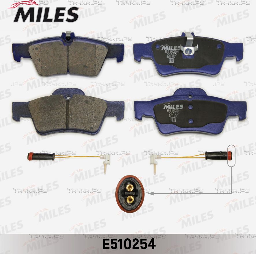 Тормозные колодки Miles (Керамика) для Opel Kadett A 1962-1965. Артикул E510254