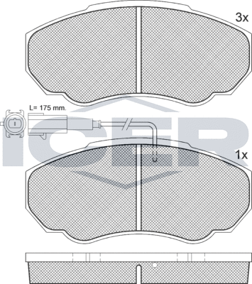 Тормозные колодки Icer передние для Fiat Ducato III 2006-2026. Артикул 141523