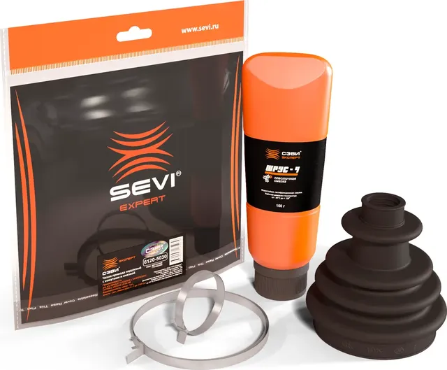 Чехол привода наружный с хомутами и смазкой 160 гр. СЭВИ-ЭКСПЕРТ RENAULT Logan (Sevi). Артикул 61205030