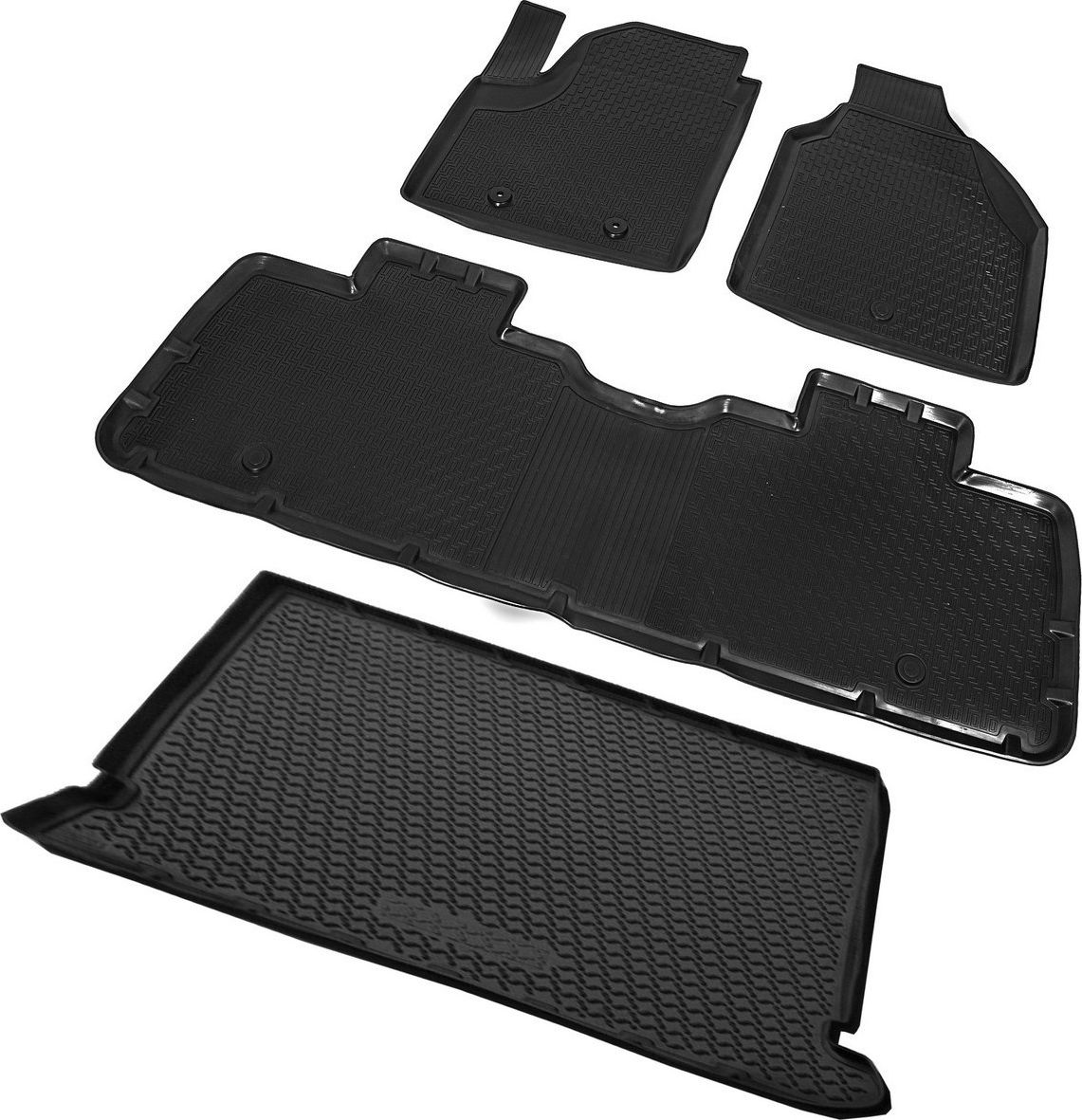 Комплект ковриков Rival для салона и багажника Volkswagen Sharan I рестайлинг минивэн 2003-2010. Артикул K15809001-2