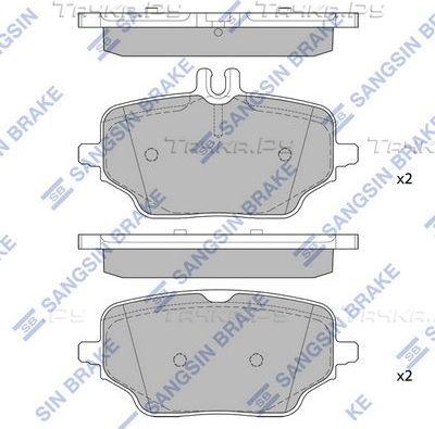 Тормозные колодки Sangsin Hi-Q. Артикул SP4016