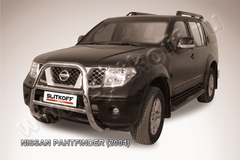 Кенгурятник Slitkoff d76 высокий для Nissan Pathfinder R51 2004-2010. Артикул NIP002