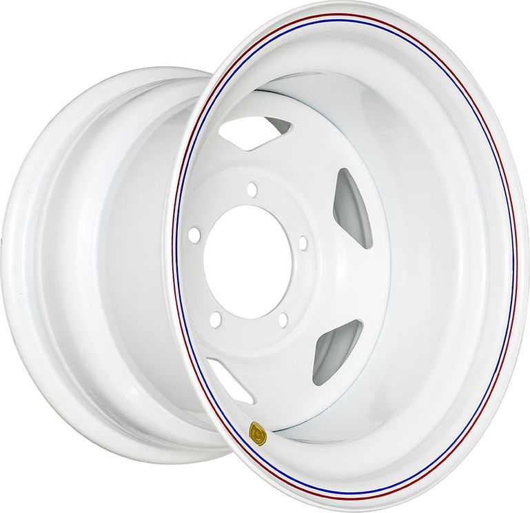 Колёсный диск OFF-ROAD Wheels усиленный стальной белый 5x139,7 10xR15 d110 ET-44 (треуг.)для УАЗ Hunter 2003-2026. Артикул 1510-53910WH-44A15