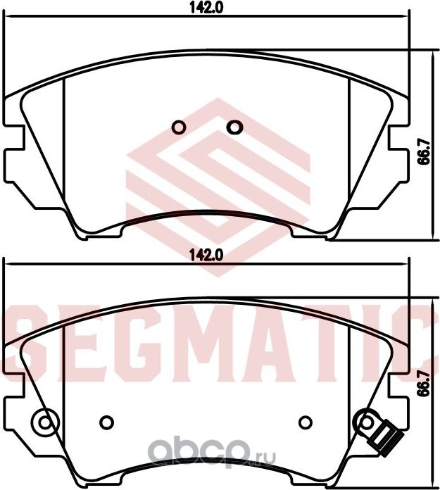 Колодка торм диск пер (Segmatic). Артикул SGBP2700