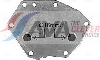 Радиатор масляный (маслоохладитель) для двигателя AVA (алюминий). Артикул CN3326