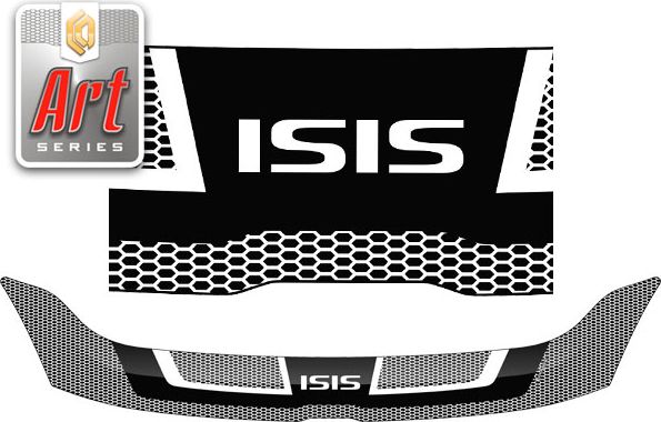 Дефлектор СА Пластик для капота (Серия Art белая) Toyota Isis 2004-2026. Артикул 2010011403057