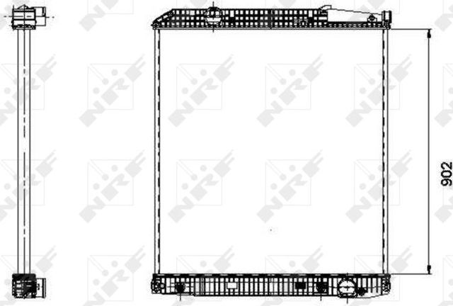 Радиатор охлаждения двигателя NRF Economy Class для Audi S3 II (8P) 2006-2013. Артикул 53425A