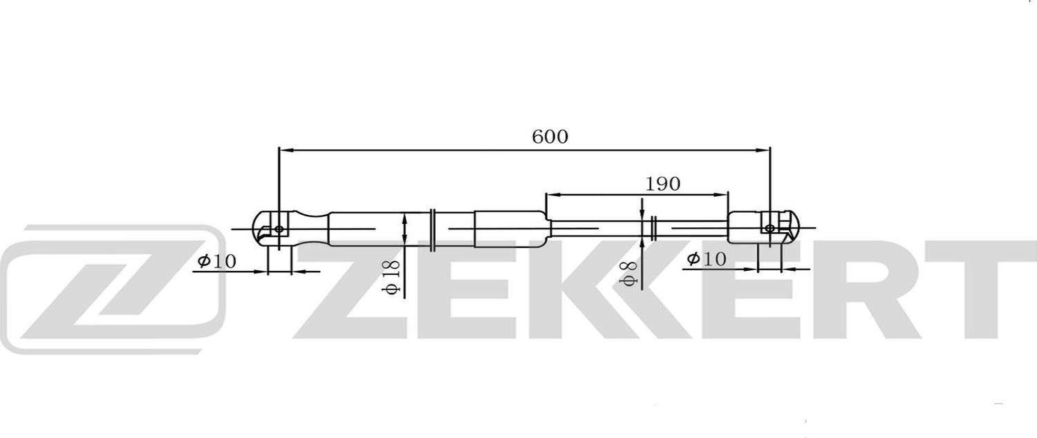 Амортизатор (упор) багажника Zekkert. Артикул GF-2585