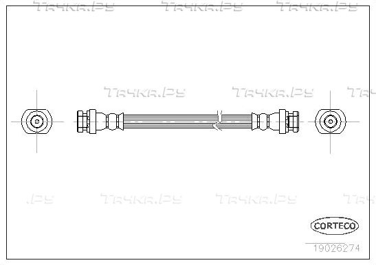 Тормозной шланг Corteco задний для Mitsubishi Lancer VI 1992-2003. Артикул 19026274