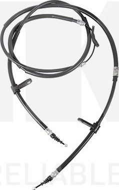 Трос ручника (тросик ручного тормоза) NK. Артикул 909916