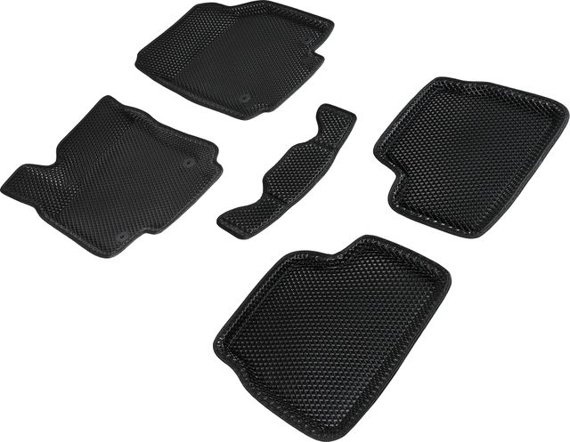 Коврики Seintex 3D EVA ромб для салона Opel Astra H седан 2004-2015 ЧЕРНЫЕ. Артикул 95330