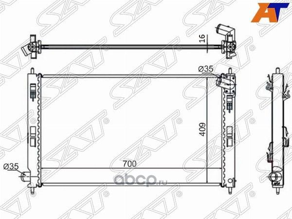 Радиатор MITSUBISHI LANCER 1.51.82.02.0D 07-AS (SAT). Артикул MC008807