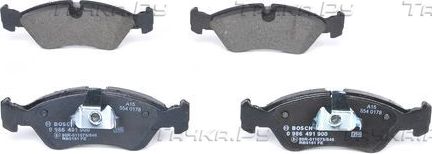 Тормозные колодки Bosch (Low-Metallic) передние для Opel Omega A 1986-1994. Артикул 0 986 491 900