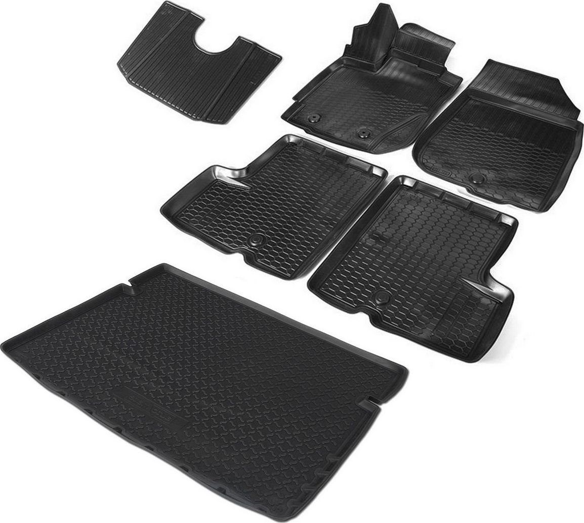 Комплект ковриков Rival для салона и багажника Renault Duster I рестайлинг (4WD) 2015-2020. Артикул K14701007-6