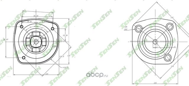 ОПОРА АМОРТИЗАТОРА ЗАДНЕГО ПРАВОГО TOYOTA COROLLA ALL 87-01 (Sensen) Sensen. Артикул M61044