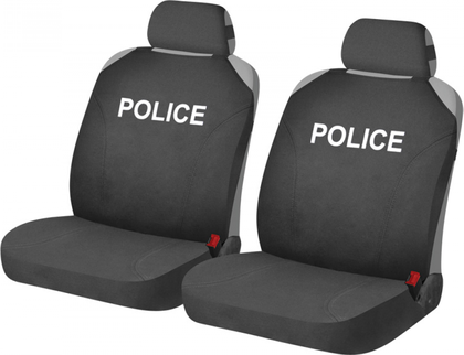 Накидки универсальные Hadar Rosen Hotprint Police на передние сидения авто, цвет Черный. Артикул 21154