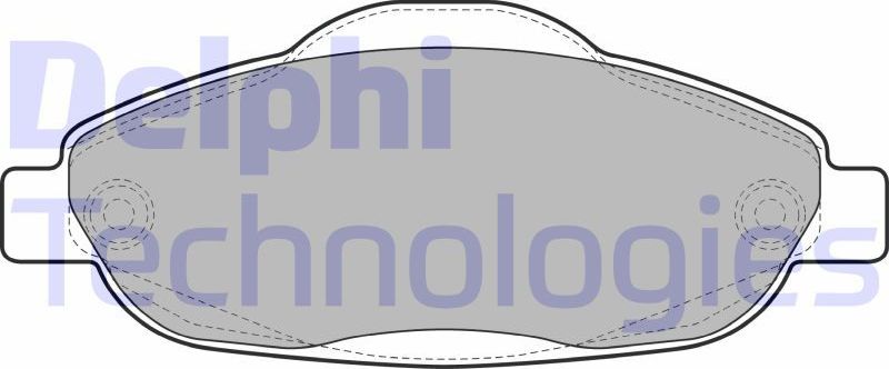 Тормозные колодки Delphi (Low-Metallic). Артикул LP2070