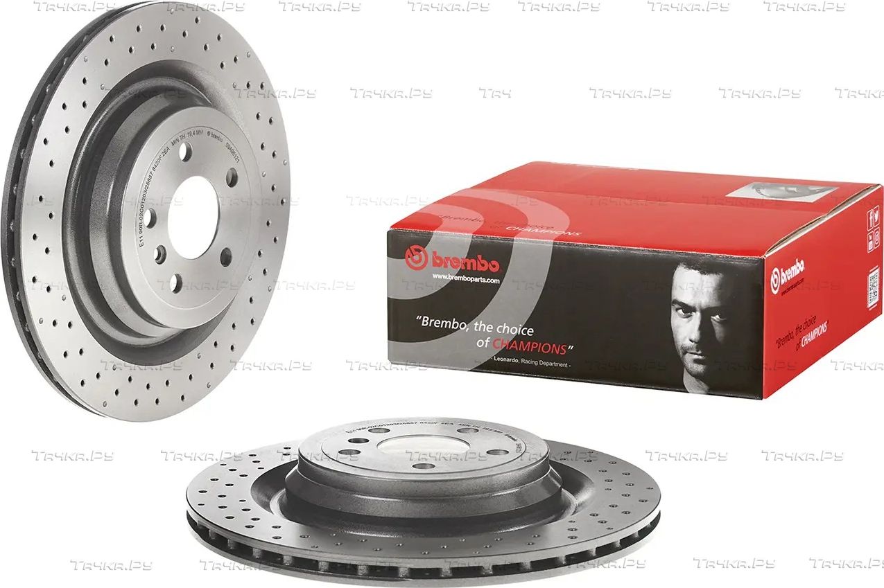 Тормозной диск Brembo PRIME LINE - UV Coated задний для Mercedes-Benz GLE Coupe I (C292) 2015-2019. Артикул 09.A961.21