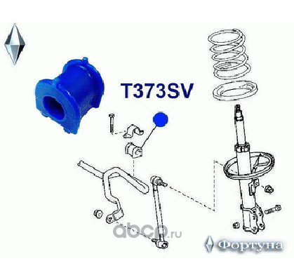48815-48010 сайлентблоки полиуретановые (Фортуна). Артикул T373SV