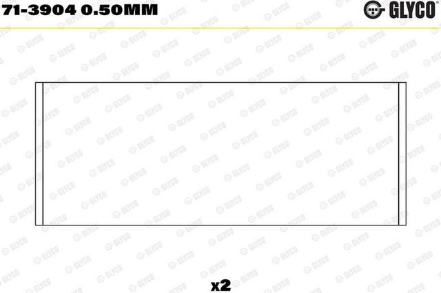 Вкладыши шатунные Glyco для Volkswagen Fox I 2005-2009. Артикул 71-3904 0.50mm