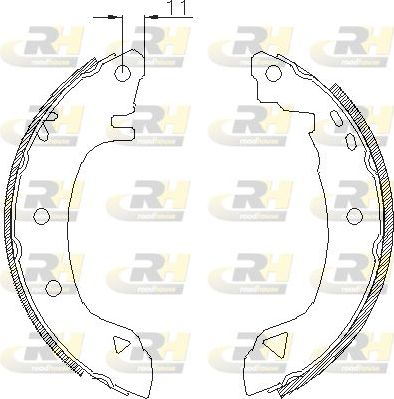Тормозные колодки RoadHouse задние для Citroen AX 1991-1996. Артикул 4182.00