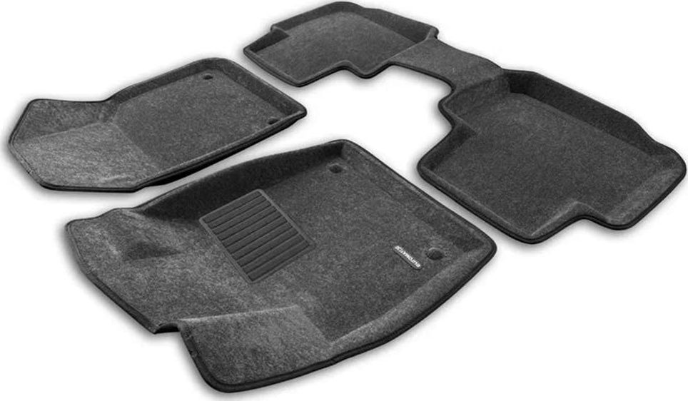 Коврики текстильные Euromat 3D Business для салона Volkswagen Teramont 2018-2026 СЕРЫЕ. Артикул EMC3D-005410G