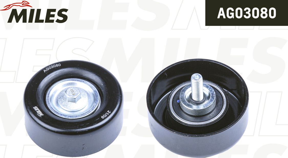 Направляющий (ведущий) ролик приводного поликлинового ремня Miles. Артикул AG03080